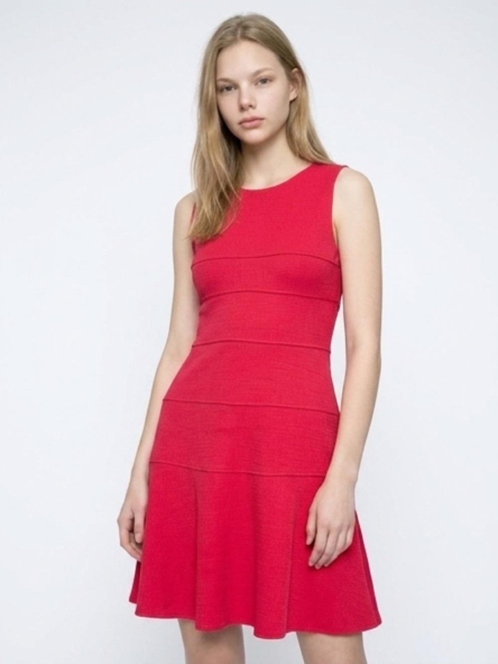 Enfocus Studio Hot Pink Sleeveless Flare Hem Dress